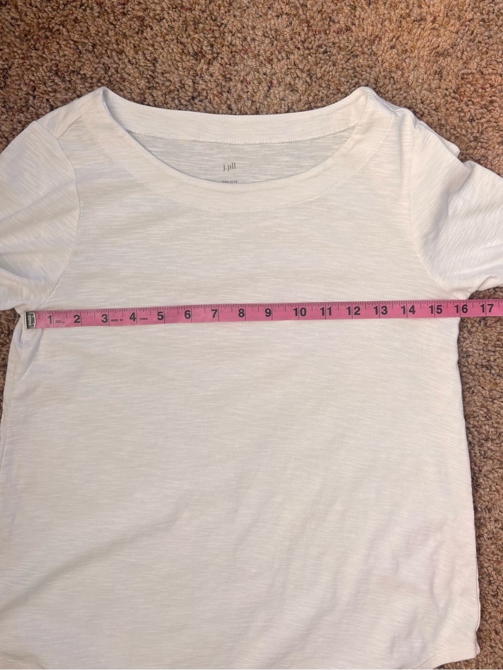 J. Jill White Short Sleeve Scoop Neck Tee - Picture 5 of 6